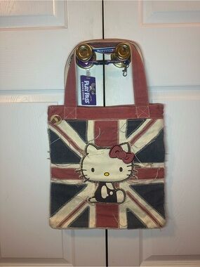 Hello Kitty Union Jack Canvas Tote - Red, Navy & Cream